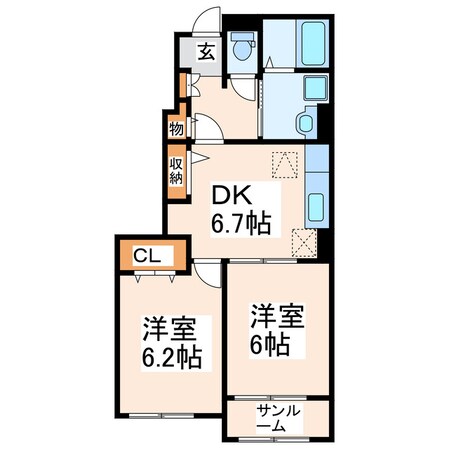 レインボーヒル・ハイツⅡの物件間取画像